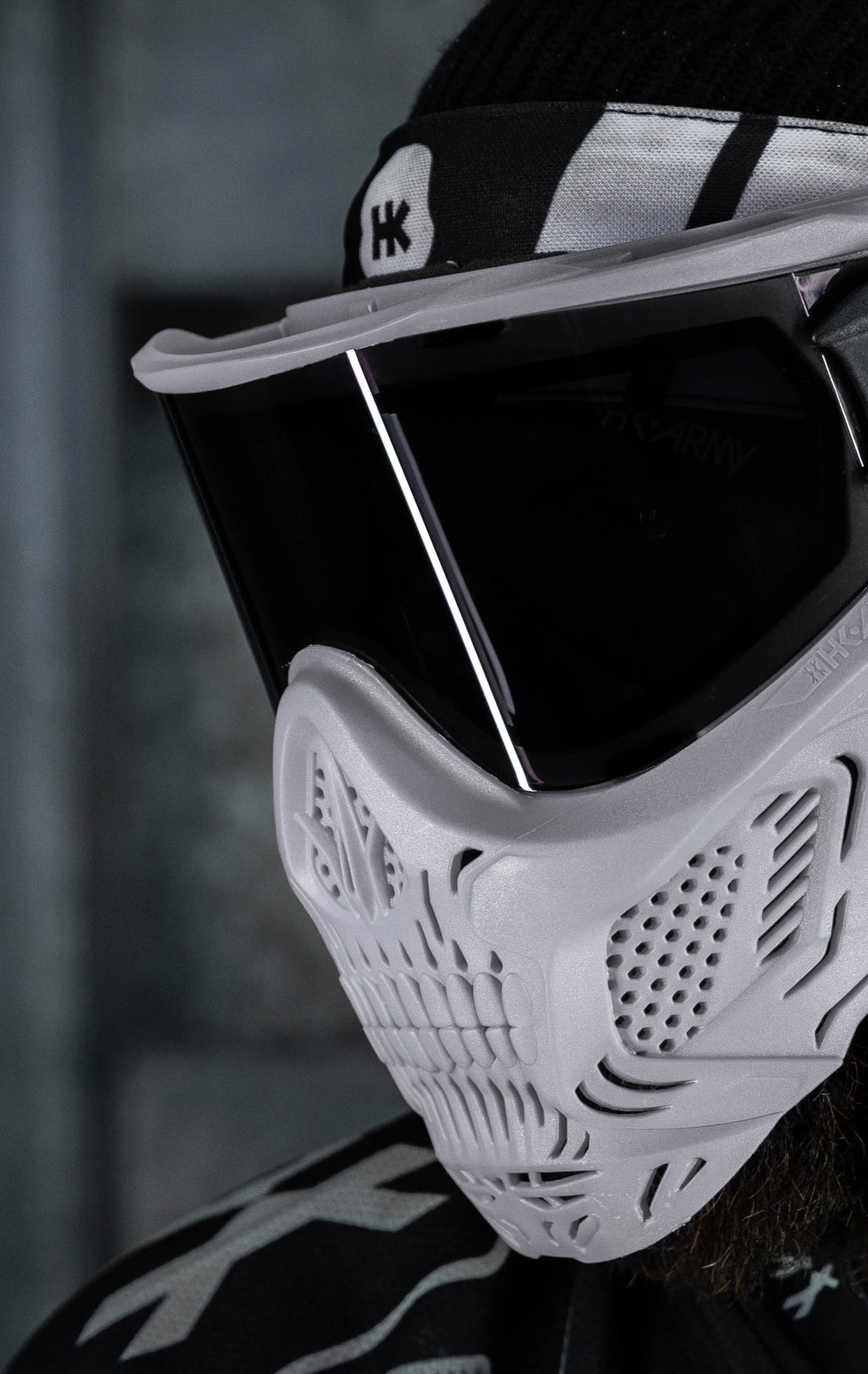 HSTL® Skull Goggle "Tombstone" - Grey w/ Smoke Lens