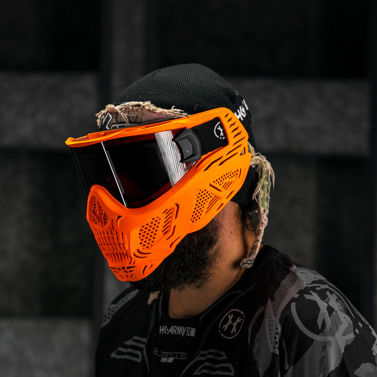 HSTL® Glowball™ Skull Goggle Neon Orange w/ Smoke Lens