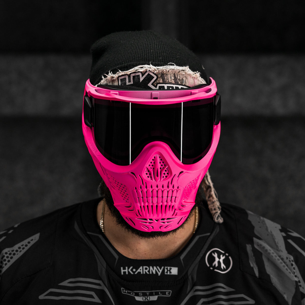 HSTL® Glowball™ Skull Goggle Neon Pink w/ Smoke Lens