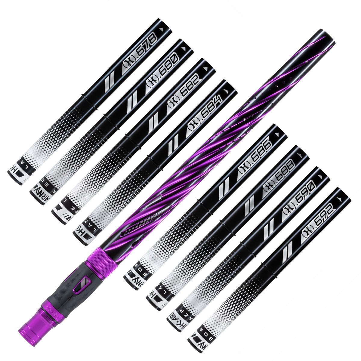 LAZR Elite Orbit Barrel Kit - 15" Dust Purple/Black Inserts - Cocker Threads
