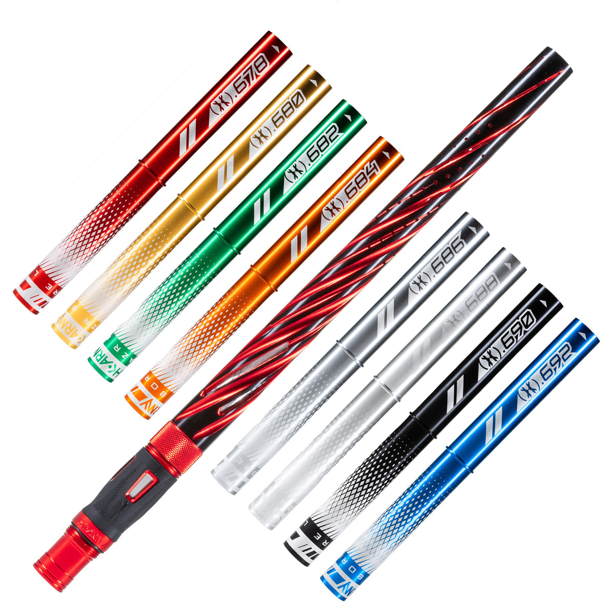 LAZR Elite Orbit Barrel Kit - 15" Dust Red/Colored Inserts - Cocker Threads