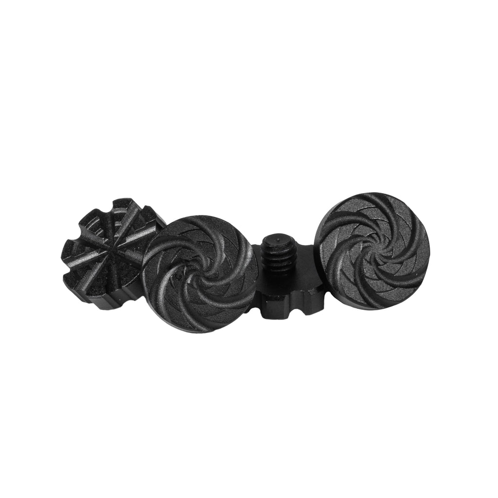 Machined Goggle Screw Set "Cyclone" Black