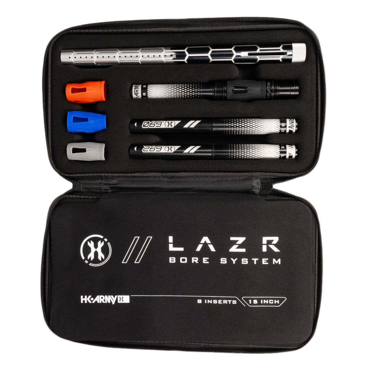 LAZR Elite Nexus Barrel Kit - 15" Black/Silver Fade - Black Inserts - Cocker Threads