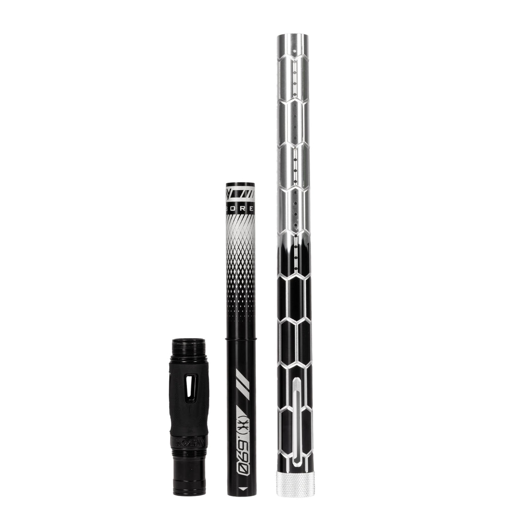 LAZR Elite Nexus Barrel Kit - 15" Black/Silver Fade - Black Inserts - Cocker Threads