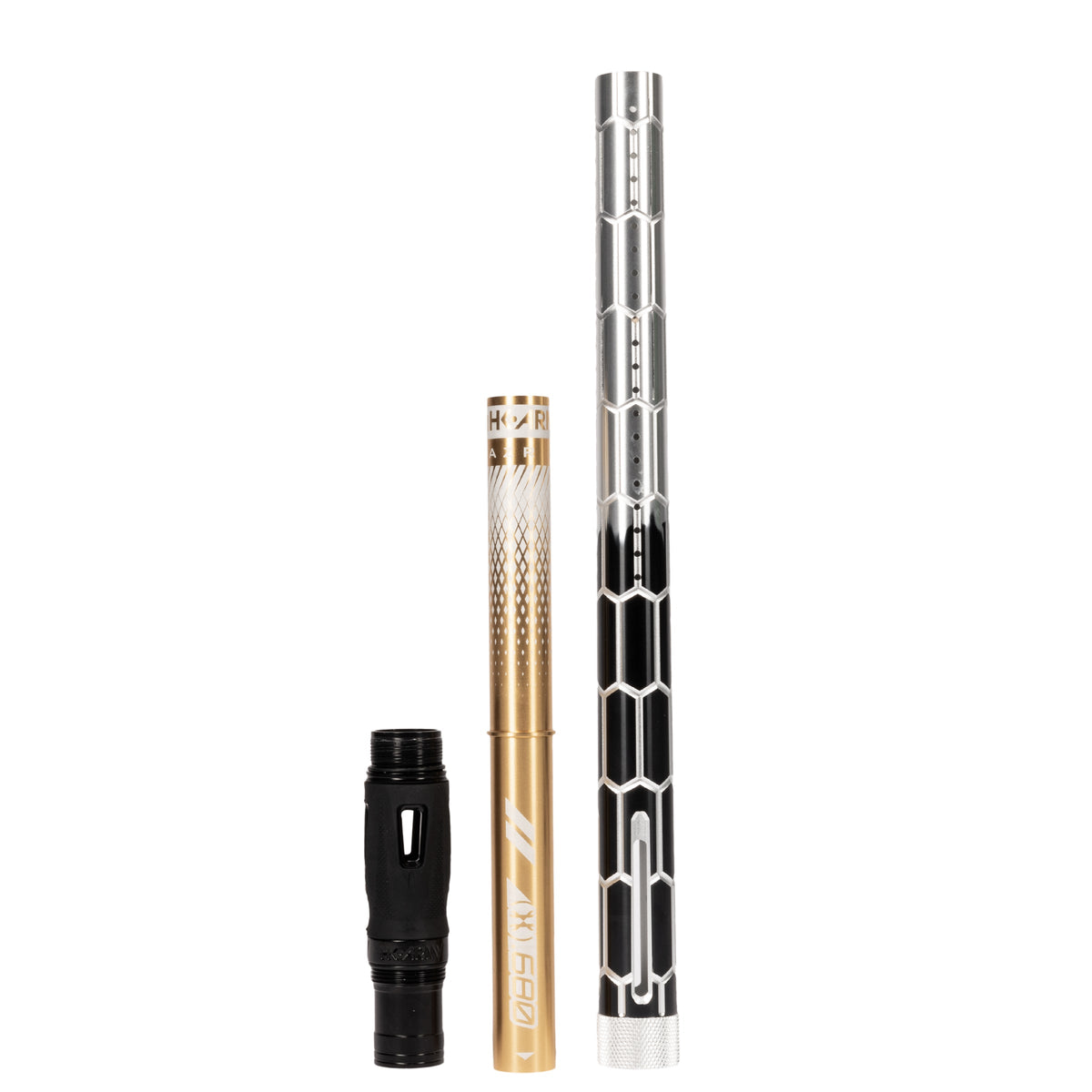 LAZR Elite Nexus Barrel Kit - 15" Black/Silver Fade - Colored Inserts - Cocker Threads