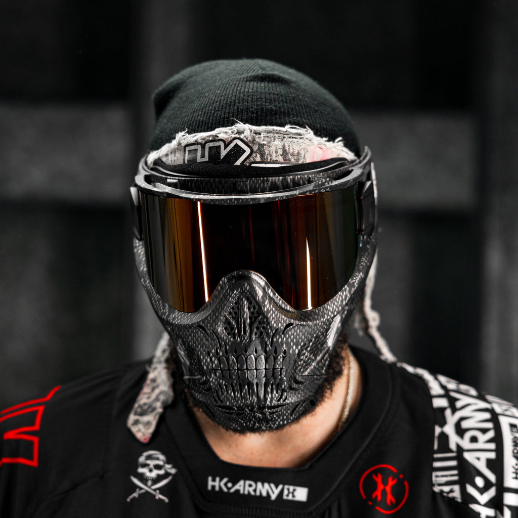 HSTL® Skull Goggle Snake Grey w/ Fire Lens