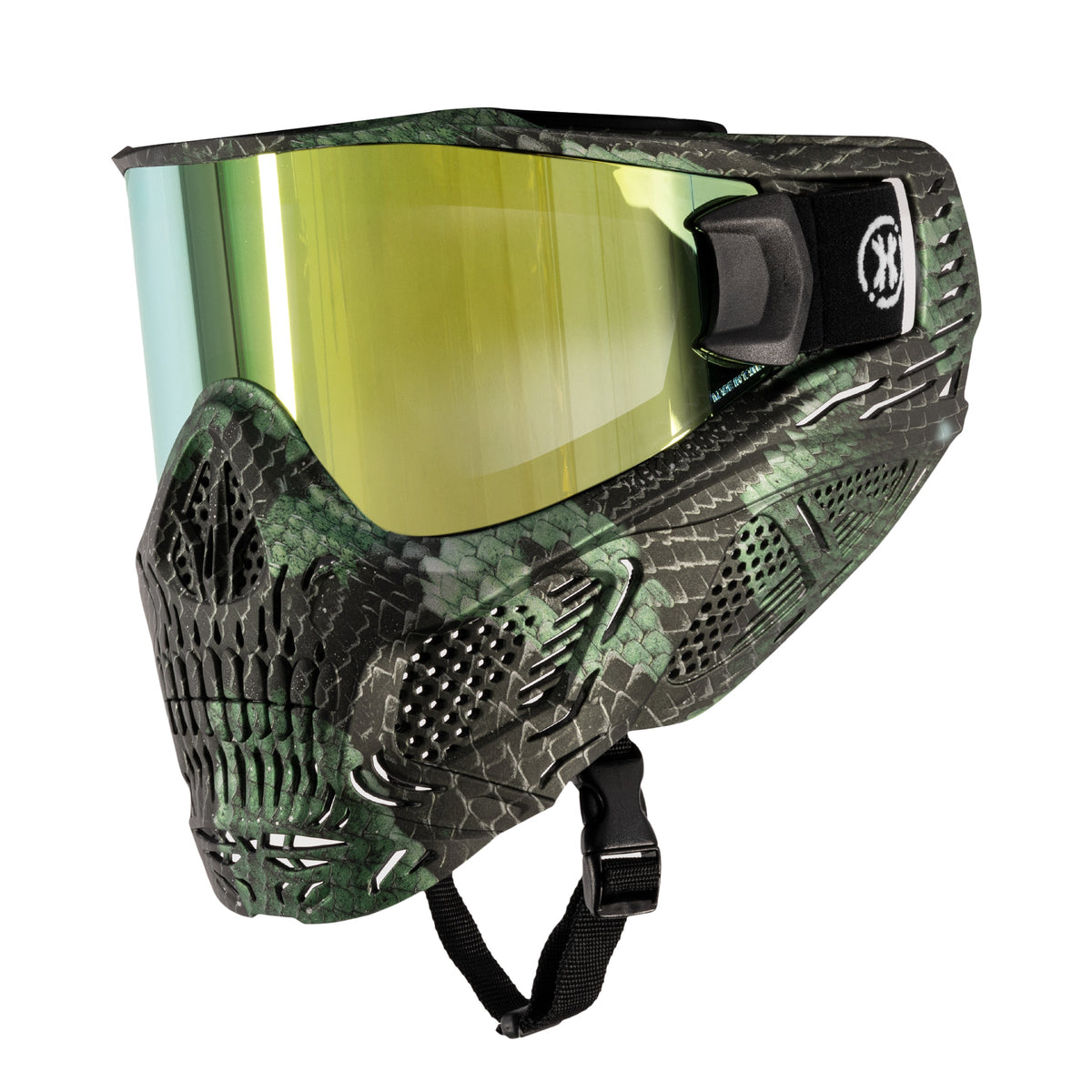 HSTL® Skull Goggle Snake Green w/ Gold Lens