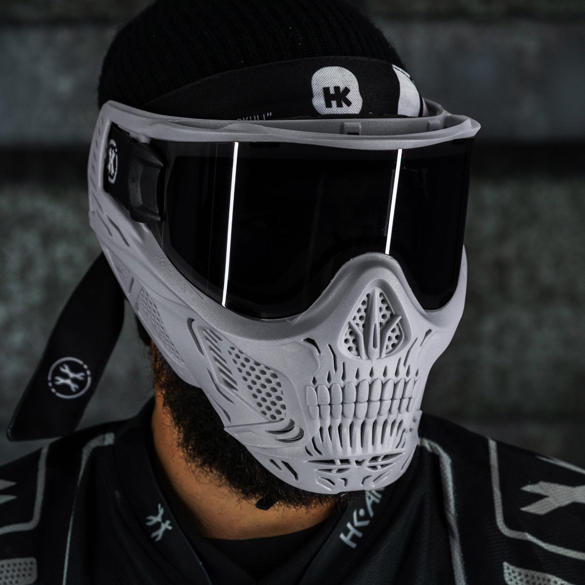 HSTL® Skull Goggle "Tombstone" - Grey w/ Smoke Lens