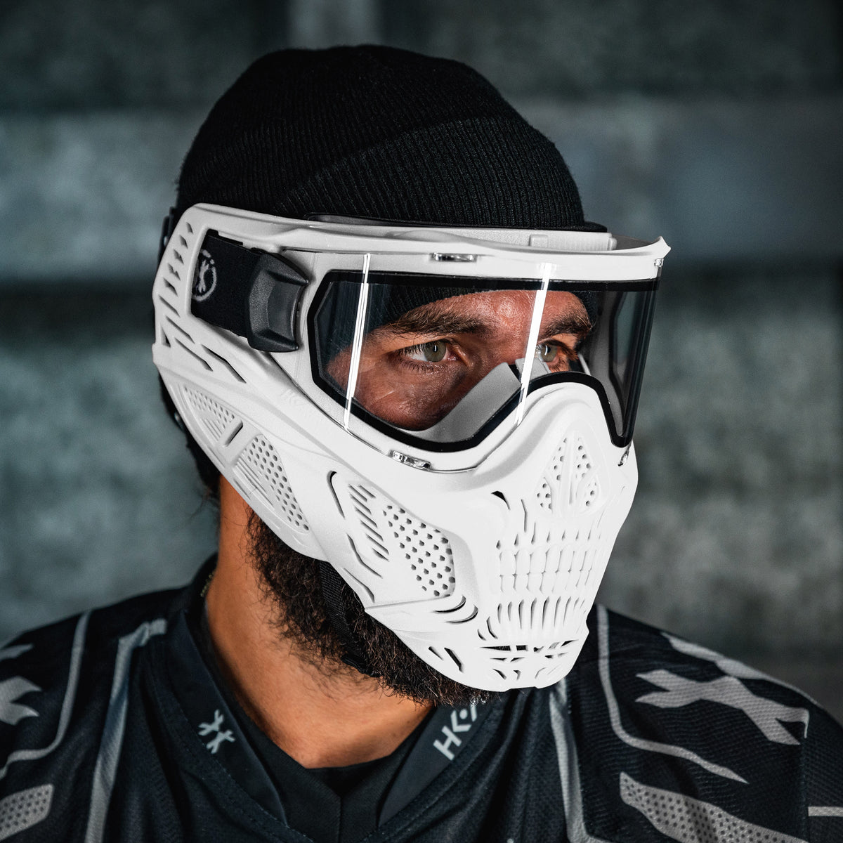 HSTL® Skull Goggle - White w/ Clear Lens