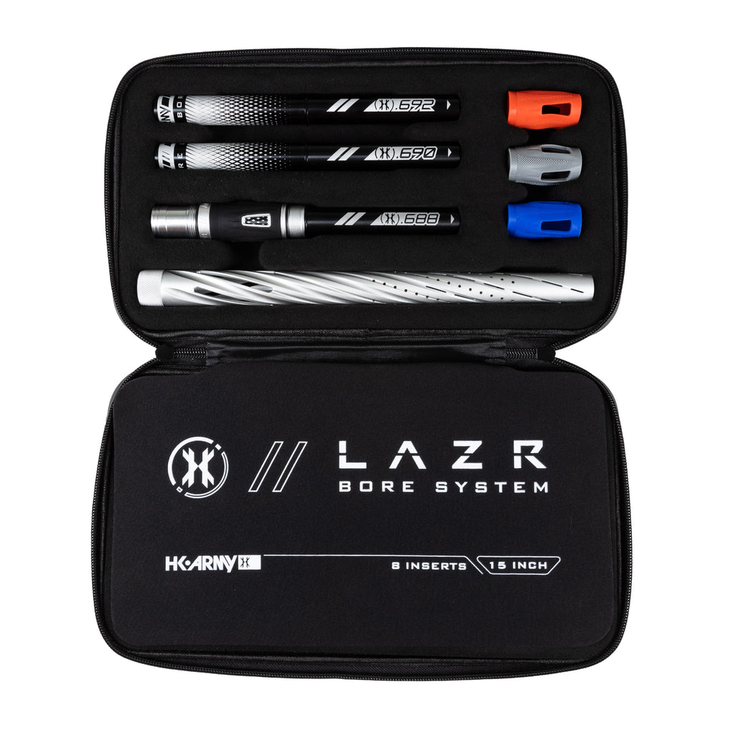 LAZR Elite Orbit Barrel Kit - 15" Dust Silver/Black Inserts - Cocker Threads