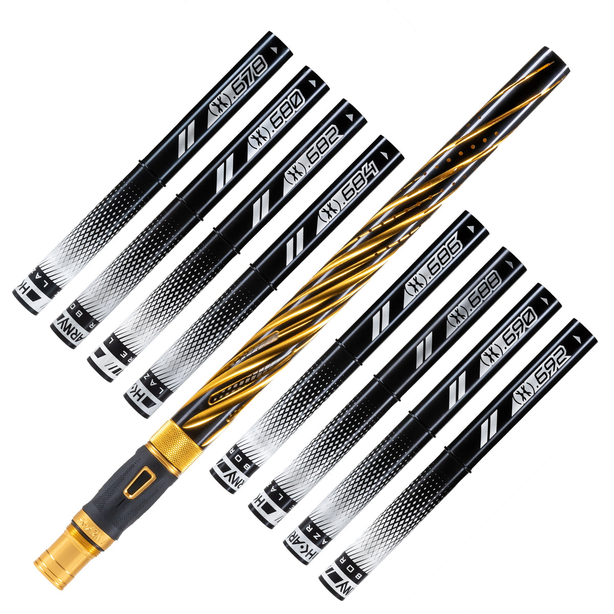 LAZR Elite Orbit Barrel Kit - 15" Dust Gold/Black Inserts - Cocker Threads